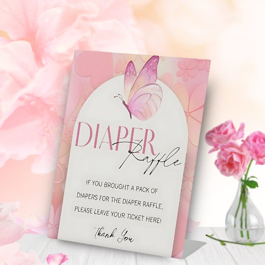 Signe De Table Petit Baby shower Papillon Déchets de 