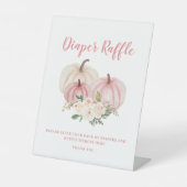 Signe De Table Petit Baby shower rose Citrouille Déchets Raffle (Recto)