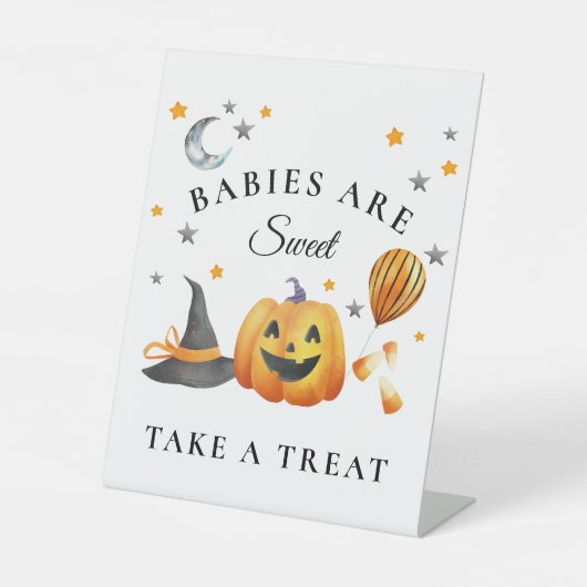 Signe De Table Petit Boo Halloween Baby showers Les bébés sont do (Recto)