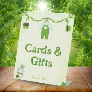Signe De Table Petit Chanceux Trèfle Bébé Garçon Cartes & Cadeaux