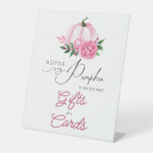 Signe De Table Petit Citrouille Blush rose Automne Baby shower ru (Recto)