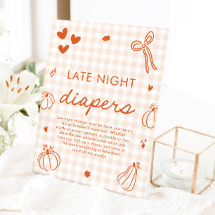 Signe De Table Petit jeu de couche pour bébé Little Pumpkin Late