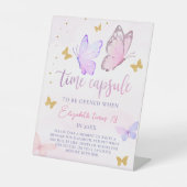 Signe De Table Petit Papillon rose pourpre Anniversaire Capsule (Recto)