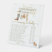 Signe De Table Petit pêcheur Baby shower maman ou papa jeu (Recto)