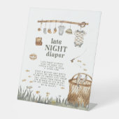 Signe De Table Petit Pêcheur Pêche Dernière Nuit Dehors (Recto)