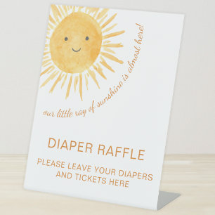 Signe De Table Petit Rayon De Baby shower De Raffle De Chauffe-So