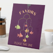 Signe De Table Petite Baby shower de Crimson de Poisson Faveurs (In SItu)