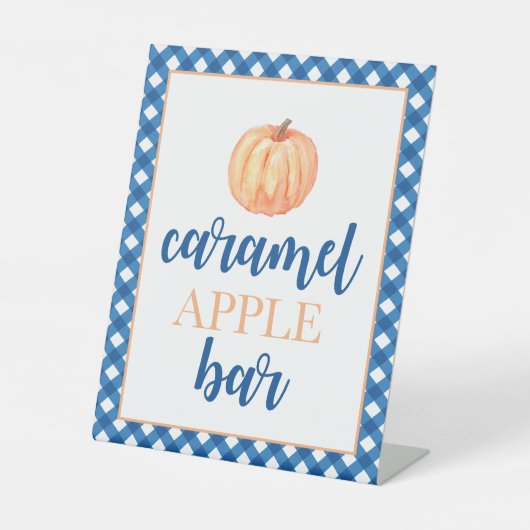 Signe De Table Petite citrouille bleue Nourriture d'anniversaire  (Recto)