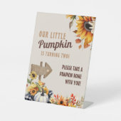 Signe De Table Petite ferme Citrouille Anniversaire Favoriser (Recto)