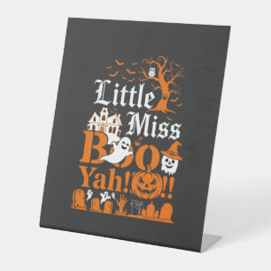Signe De Table Petite Mademoiselle Boo Yah Fantômes de Halloween