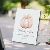 Signe De Table Petits Livres En Baby shower Rose Citrouille Pour 