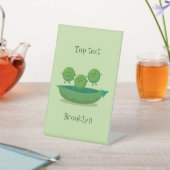 Signe De Table Petits pois sauteurs en pod dessin animé illustrat (In SItu)