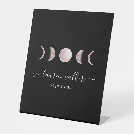 Signe De Table phase rose vif de lune studio de yoga (Recto)