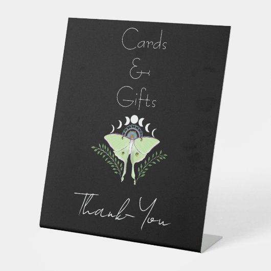 Signe De Table Phases Luna Moth Moon (Recto)