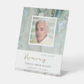 SIGNE DE TABLE PHOTO BLEU FONCÉ OR GRIS AGATE SYMPATHIE MÉMOIRE (Recto)