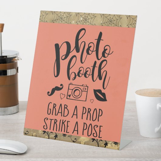 Signe De Table Photo Booth Grab a Prop Custom Halloween Mariage P (In SItu)