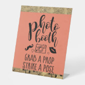 Signe De Table Photo Booth Grab a Prop Custom Halloween Mariage P (Recto)