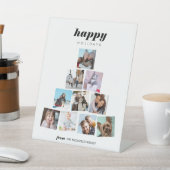 Signe De Table Photo d'arbre de Noël de famille Collage Vacances (In SItu)