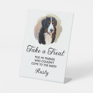 Signe De Table Photo de Barde de Biscuit de Chien de Mariage