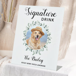 Signe De Table Photo de Pet Wedding Signature