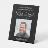 Signe De Table Photo du Père de la Mariée Mariage noir (Recto)