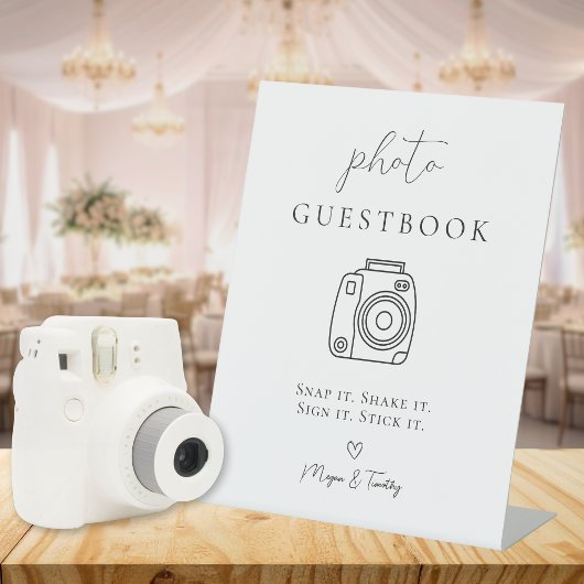 Signe De Table Photo Guestbook Table sign