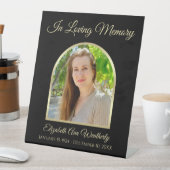 Signe De Table Photo In Love Memory sur Black (In SItu)