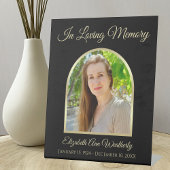 Signe De Table Photo In Love Memory sur Black