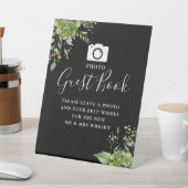 Signe De Table Photo Livre Guest Greenery Mariage noir et blanc (In SItu)