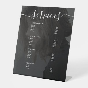 Signe De Table Photo moderne Salon simple Service Menu Prix
