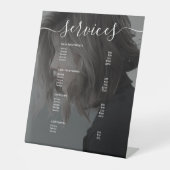 Signe De Table Photo moderne Salon simple Service Menu Prix (Recto)