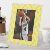 Signe De Table Photo Motif diamant à trois tons jaune (In SItu)