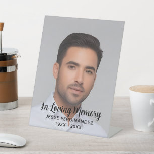 Signe De Table Photo personnalisée Hommage commémoratif funéraire