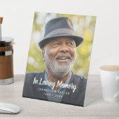 Signe De Table Photo personnalisée Hommage commémoratif funéraire (In SItu)