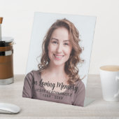 Signe De Table Photo personnalisée Hommage commémoratif funéraire (In SItu)