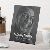 Signe De Table Photo personnalisée Hommage commémoratif funéraire (In SItu)