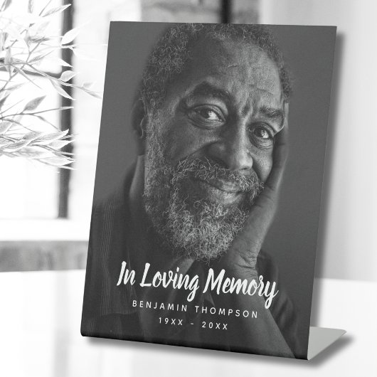 Signe De Table Photo personnalisée Hommage commémoratif funéraire