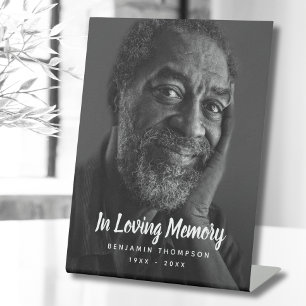 Signe De Table Photo personnalisée Hommage commémoratif funéraire