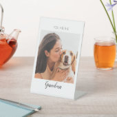 Signe De Table Photo personnalisée pour animaux de compagnie Chie (In SItu)