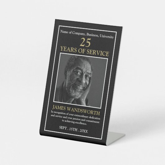 Signe De Table Photo personnalisée - Prix employé (Recto)