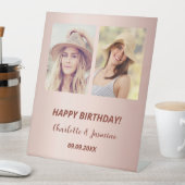 Signe De Table Photo personnalisée rose d'or amis (In SItu)