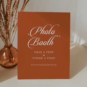 Signe De Table Photobooth Mariage Calligraphie Terracotta