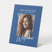 Signe De Table Photographie élégante et tendance Blue Graduation (Recto)