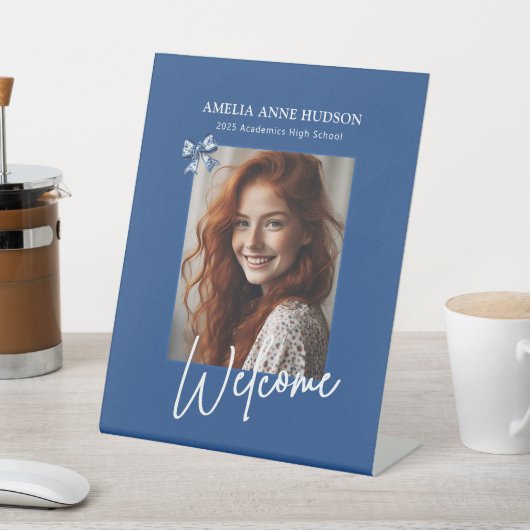 Signe De Table Photographie élégante et tendance Blue Graduation (In SItu)