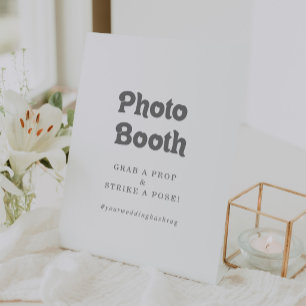 Signe De Table Photomaton de mariage simple et formel