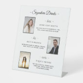 Signe De Table Photos de Mariage d'argent avec signature personna (Recto)