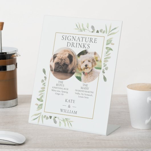 Signe De Table Photos pour animaux de compagnie Signature Boisson (In SItu)
