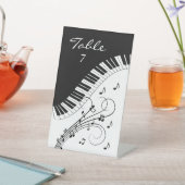 Signe De Table Piano Keyboard Music Design Numéro de tableau (In SItu)