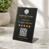 Signe De Table Pied de socle pour Google Review avec QR code pers
