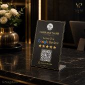 Signe De Table Pied de socle pour Google Review avec QR code pers